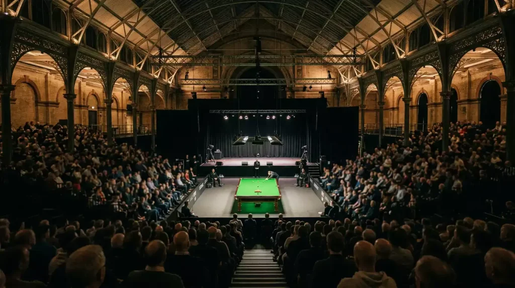 Interior del Alexandra Palace durante el Masters de snooker