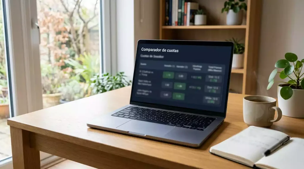 Pantalla mostrando cuotas de apuestas de snooker en vivo